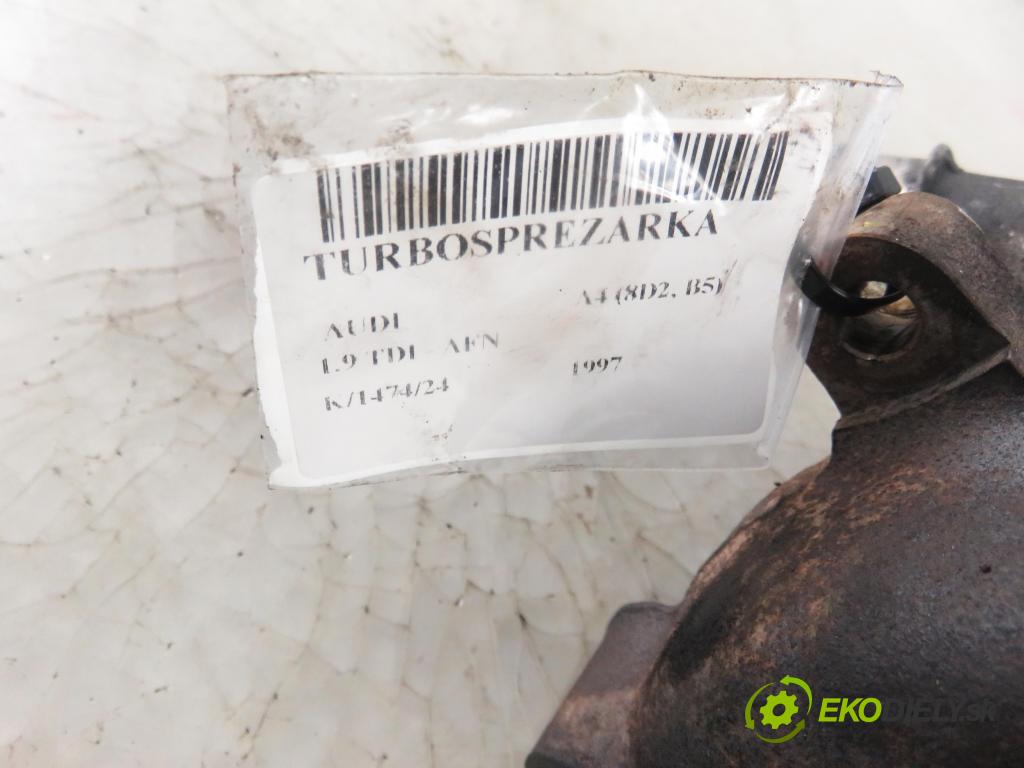 AUDI A4 (8D2, B5) SEDAN 1997 81,00 1.9 TDI 110 - AFN 1896,00 RYCHLONABÍJEČKA: 028145702H (Turbodúchadla (kompletní))
