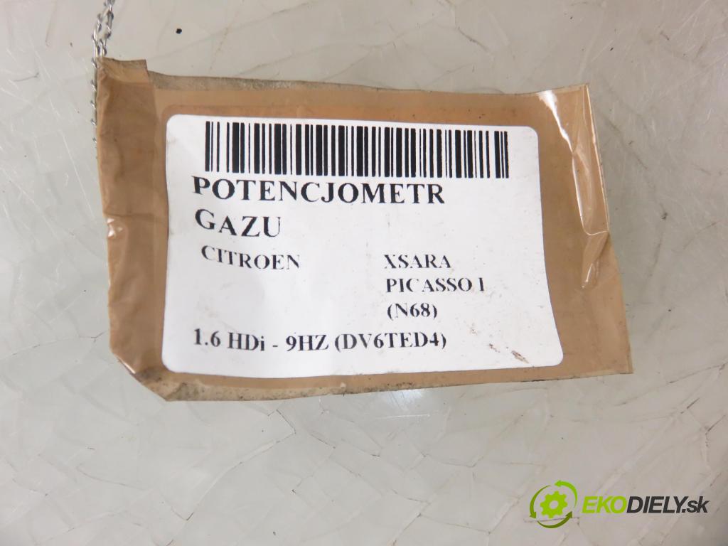 CITROEN XSARA PICASSO (N68) MINIVAN 2008 80,00 1.6 HDi - 9HZ (DV6TED4) 1560,00 Potenciometer plynu 0280755031 ; 9655502480 (Pedále)