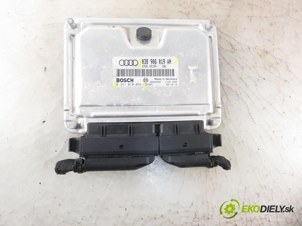 AUDI A4 Avant (8D5, B5) KOMBI 2000 85,00 1.9 TDI - AJM 1896,00 řídící jednotka motora 038906019AN ; 0281010094