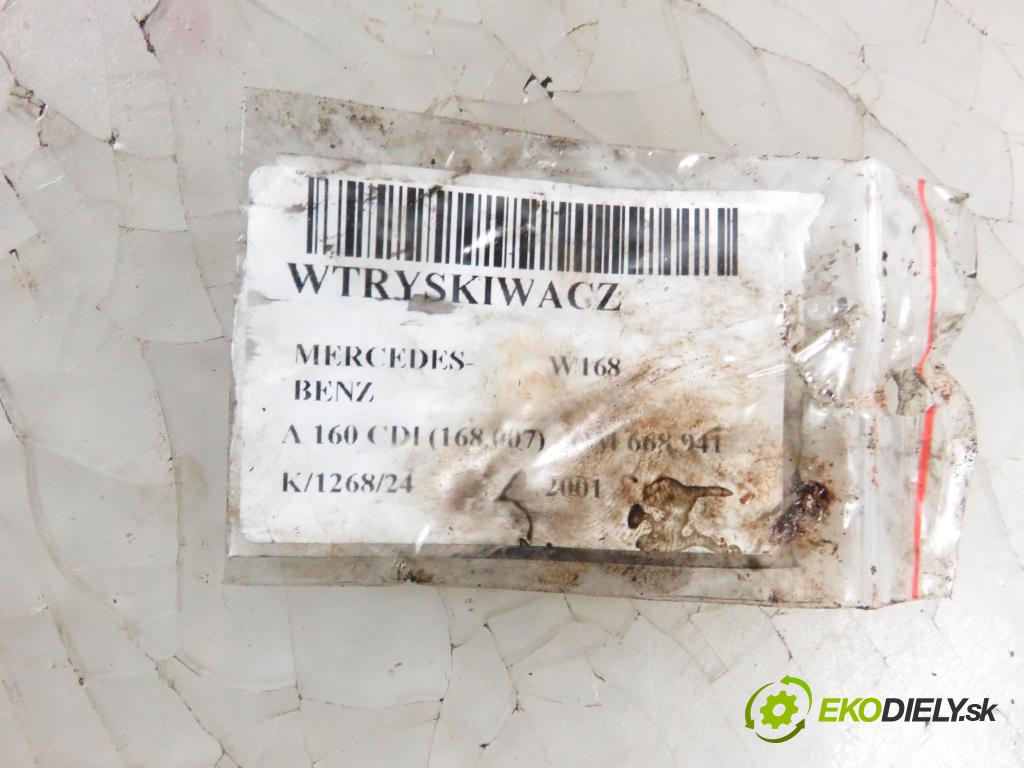 MERCEDES-BENZ KLASA A (W168) HB 2001 44,00 A 160 CDI (168.007) - OM 668.941 1689,00 vstrekovač 0445110015 ; 6680700687 (Vstrekovače)
