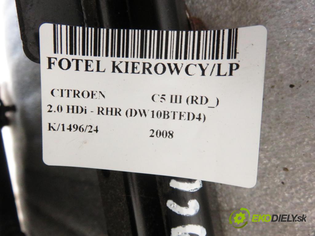 CITROEN C5 III (RD_) SEDAN 2008 100,00 2.0 HDi - RHR (DW10BTED4) 1997,00 Sedadlo šoféri