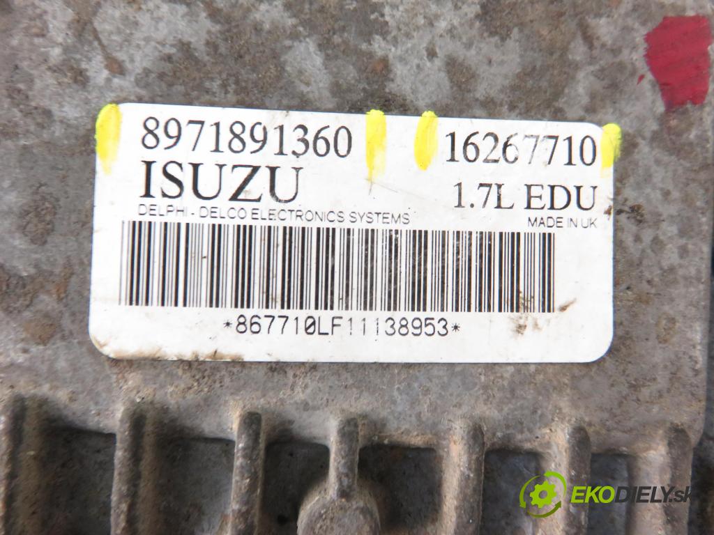 OPEL ASTRA G Kombi (T98) KOMBI 2000 55,00 1.7 DTI 16V - Y 17 DT 1686,00 řídící jednotka motora 8971891360 ; 16267710