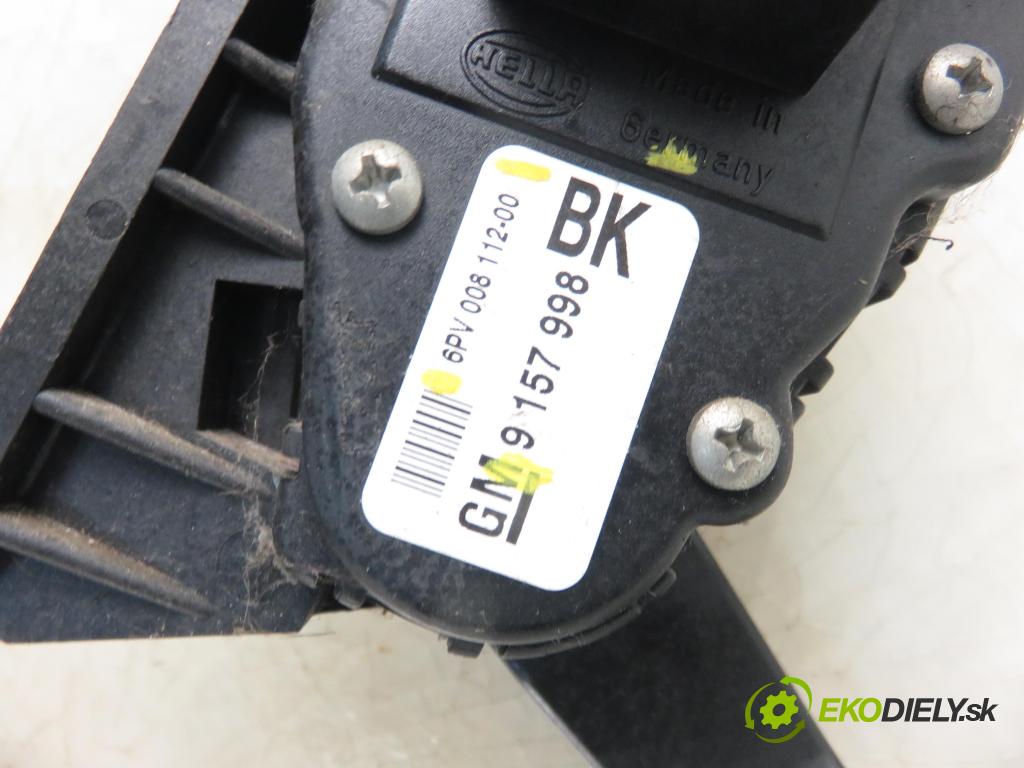 OPEL ASTRA G Kombi (T98) KOMBI 2000 55,00 1.7 DTI 16V - Y 17 DT 1686,00 Potenciometer plynu 9157998BK ; 6PV00811200 (Pedále)