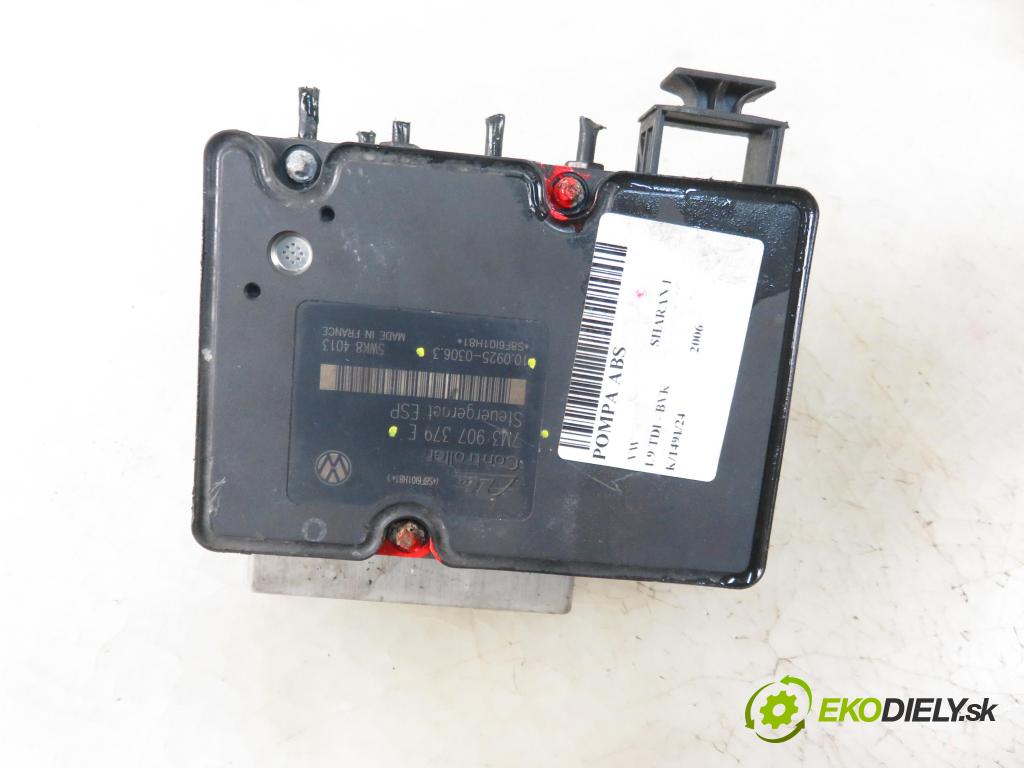 VW SHARAN (7M8, 7M9, 7M6) MINIVAN 2006 85,00 1.9 TDI - BVK 1896,00 Pumpa ABS 7M3907379F ; 10092503063 (Pumpy ABS)