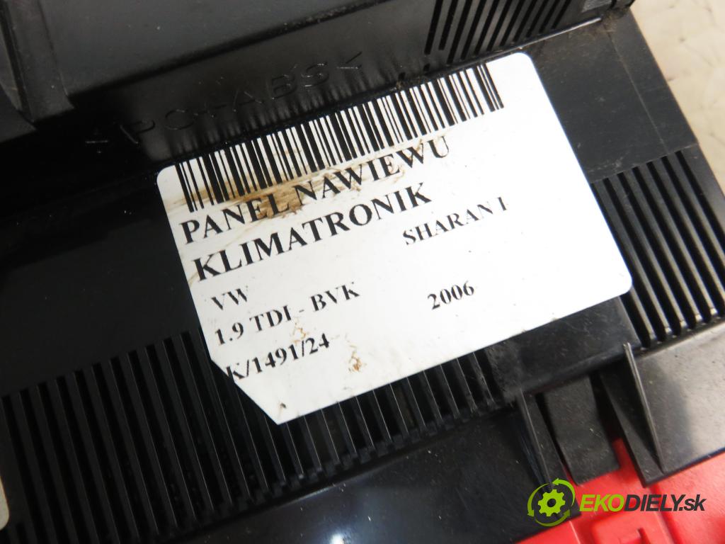 VW SHARAN (7M8, 7M9, 7M6) MINIVAN 2006 85,00 1.9 TDI - BVK 1896,00 Panel topení KLIMATRONIK 7M3907040J ; 5HB00796311
