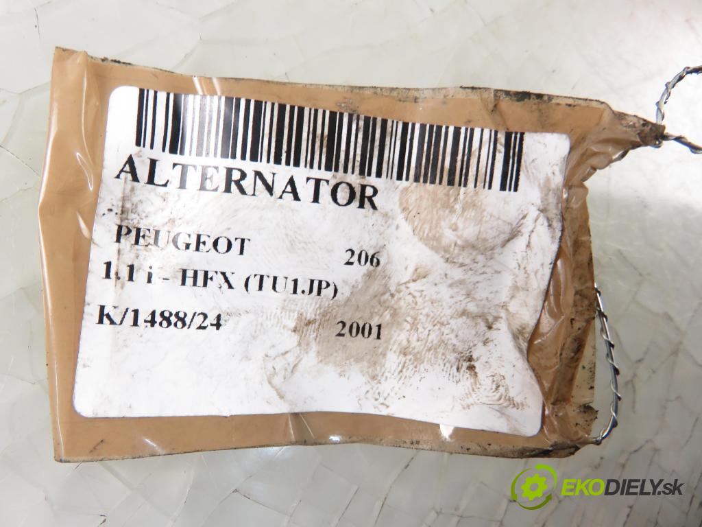 PEUGEOT 206 liftback (2A/C) HB 2001 440,00 1.1 i - HFX (TU1JP) 1124,00 Alternátor 9638275580 (Alternátory)