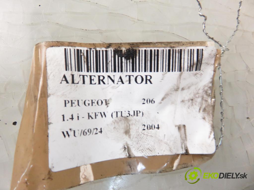 PEUGEOT 206 liftback (2A/C) HB 2004 55,00 1.4 75 - KFW 1360,00 Alternátor 9642879980 (Alternátory)