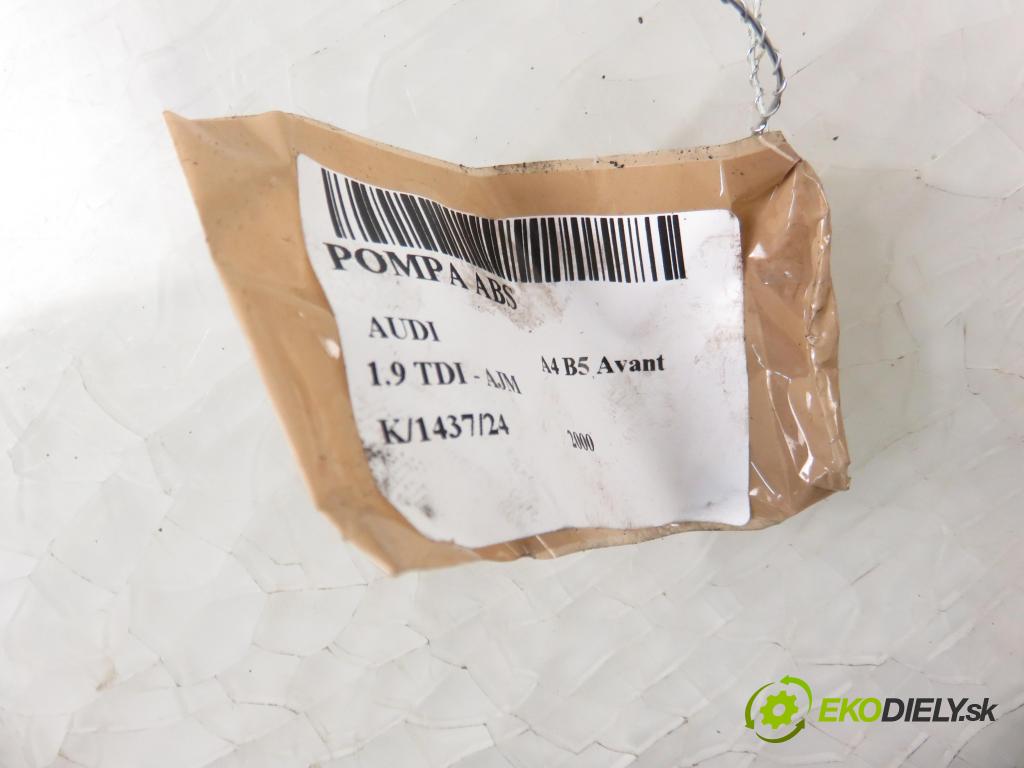 AUDI A4 Avant (8D5, B5) KOMBI 2000 85,00 1.9 TDI - AJM 1896,00 Pumpa ABS 8E0614111T ; 0265202401 (Pumpy ABS)
