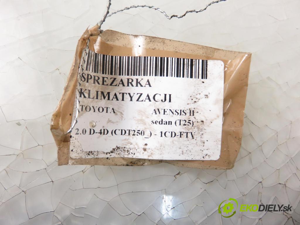 TOYOTA AVENSIS sedan (_T25_) LIFTBACK 2003 85,00 2.0 D-CAT 116- 1CD-FTV 1995,00 KOMPRESOR: klimatizace 4472209750 (Kompresory)