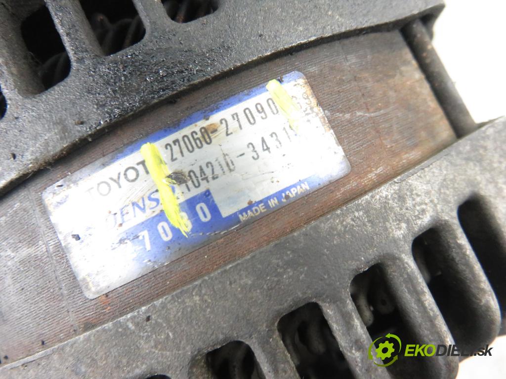 TOYOTA AVENSIS sedan (_T25_) LIFTBACK 2003 85,00 2.0 D-CAT 116- 1CD-FTV 1995,00 Alternátor 2706027090 ; 1042103431 (Alternátory)