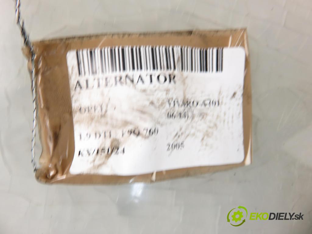 OPEL VIVARO A Autobus (X83) BUS 2005 74,00 1.9 CDTI 101 - F9Q 760 1870,00 Alternátor SG12B017 ; 2542272E (Alternátory)