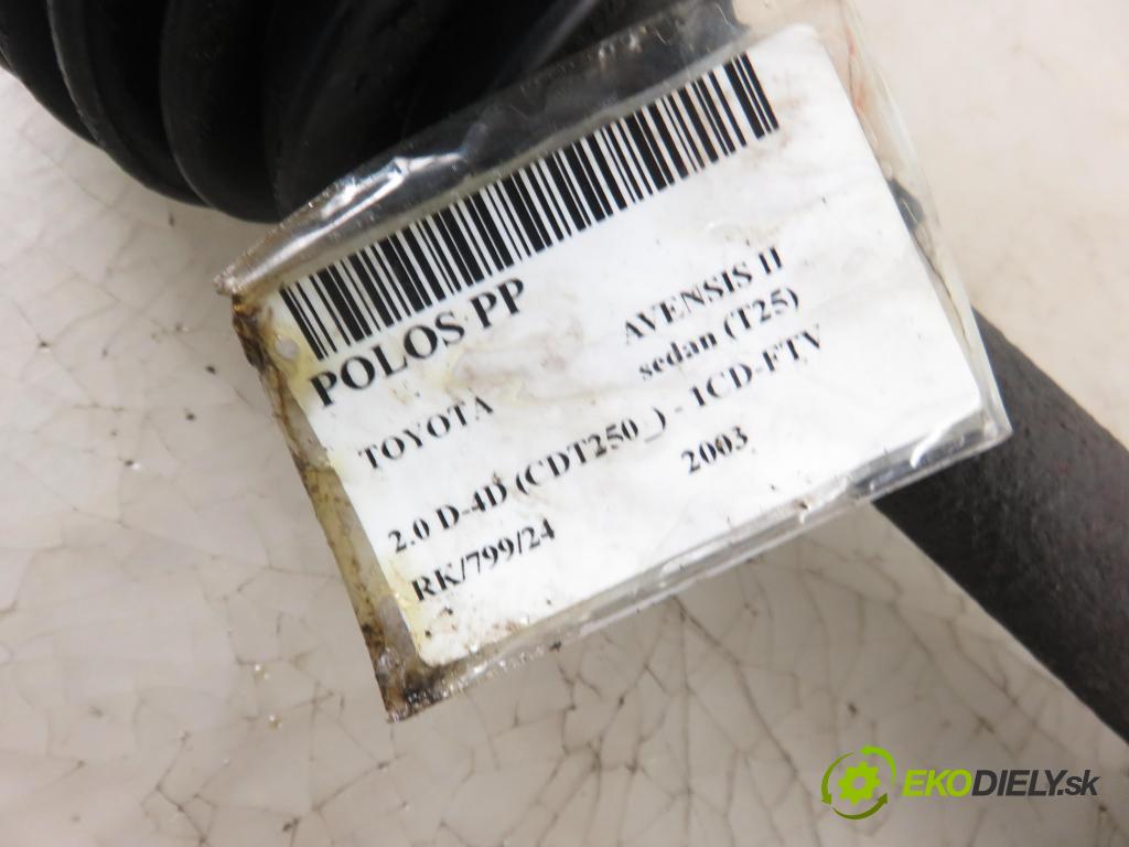 TOYOTA AVENSIS sedan (_T25_) LIFTBACK 2003 85,00 2.0 D-CAT 116- 1CD-FTV 1995,00 Poloos LP