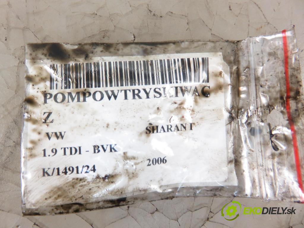 VW SHARAN (7M8, 7M9, 7M6) MINIVAN 2006 85,00 1.9 TDI - BVK 1896,00 Vstrekovač 038130073BP ; 0414720314 (Vstrekovače)