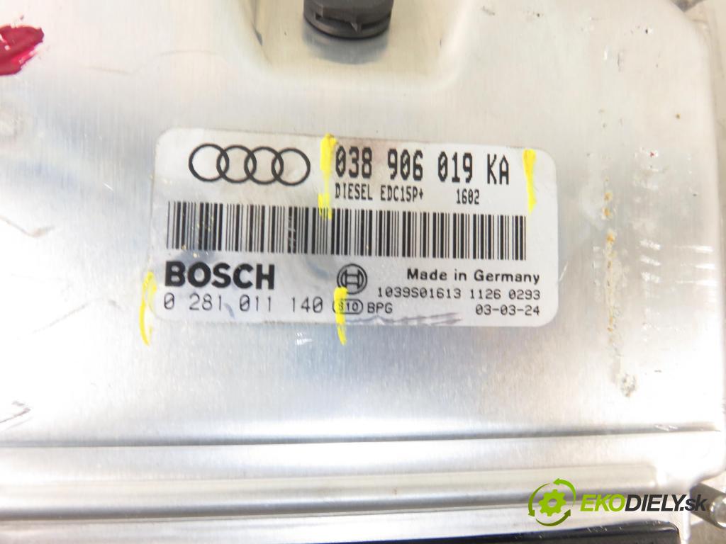 AUDI A4 (8E2, B6) SEDAN 2002 96,00 1.9 TDI PD 130 1896,00 řídící jednotka motora 038906019KA ; 0281011140