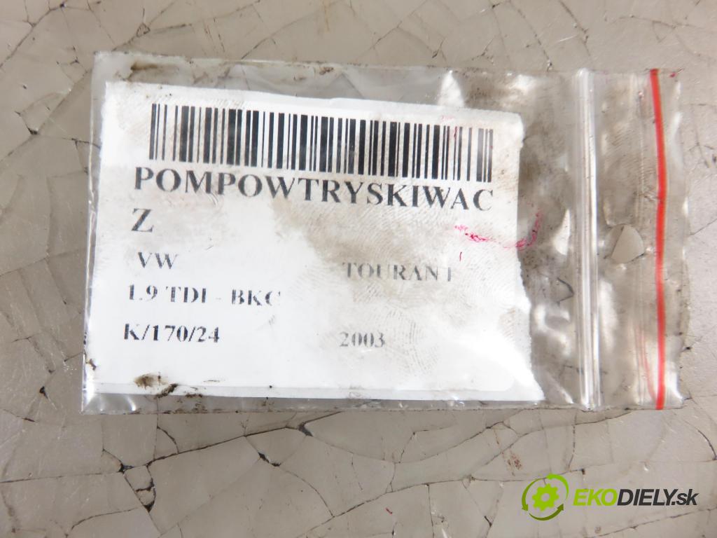 VW TOURAN (1T1, 1T2) MINIVAN 2003 77,00 1.9 TDI - BKC 1896,00 Vstrekovač 038130073AG ; 0414720215 (Vstrekovače)