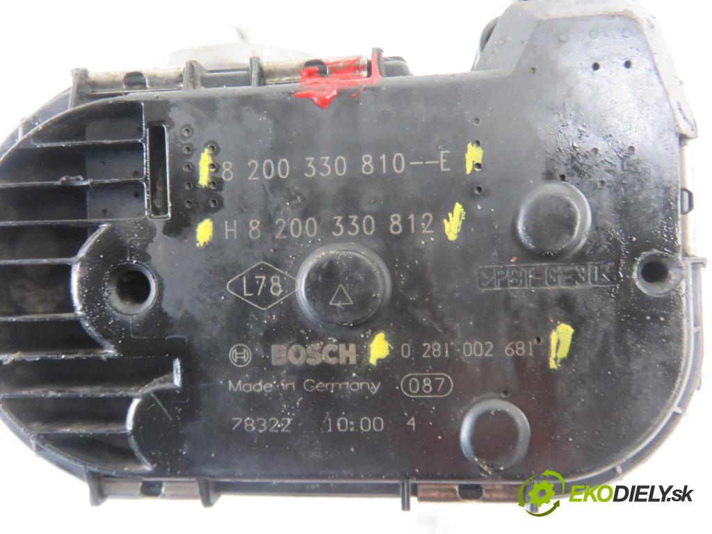 RENAULT SCENIC II (JM0/1_) MINIVAN 2007 110,00 2.0 dCi (JM1K) - M9R 721 1995,00 Škrtiaca klapka 8200330810E ; 8200330812 ; 0281002681 (Škrtiace klapky)