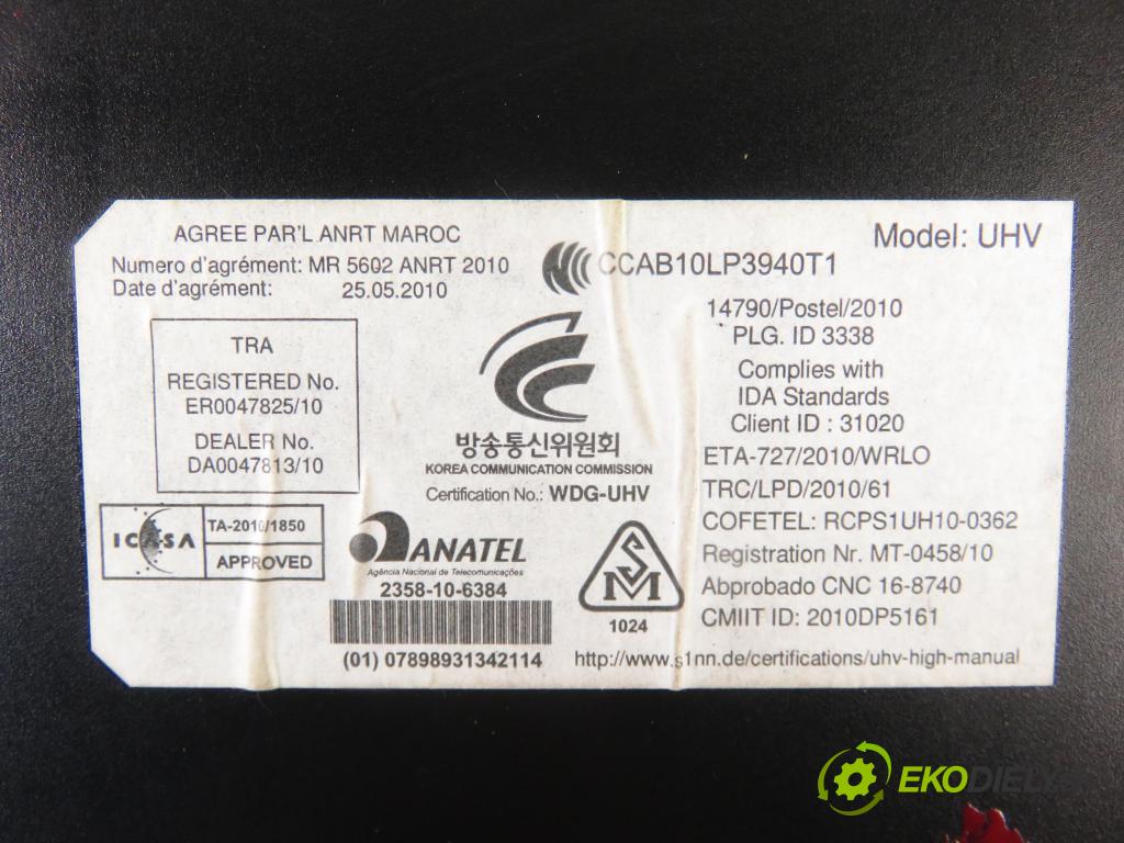 VW GOLF VI (5K1) HB 2012 77,00 1.6 TDI - CAYC 1598,00 MODUL BLUETOOTH 5K0035730D