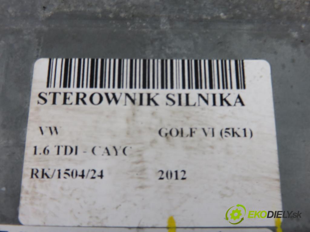VW GOLF VI (5K1) HB 2012 77,00 1.6 TDI - CAYC 1598,00 řídící jednotka motora 03L906023MM ; 5WP42692AA