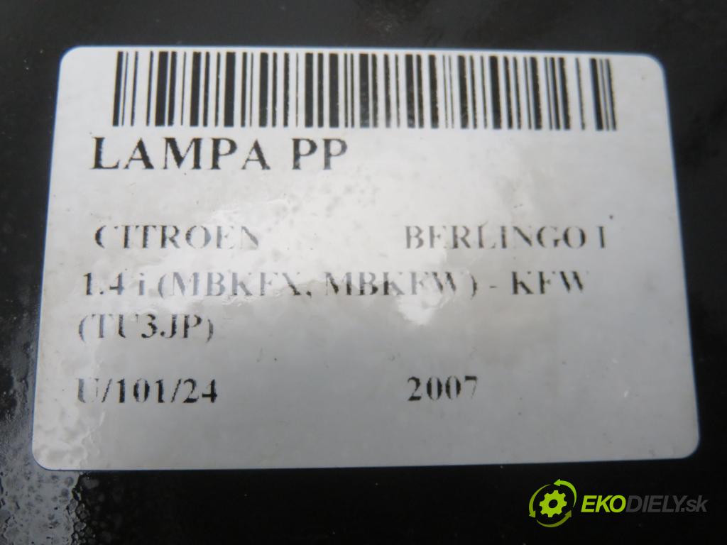 CITROEN BERLINGO FIRST Skrzynia (M_) FURGON 2007 55,00 1.4 i 75 - KFW 1360,00 Svetlo PP 9644150880