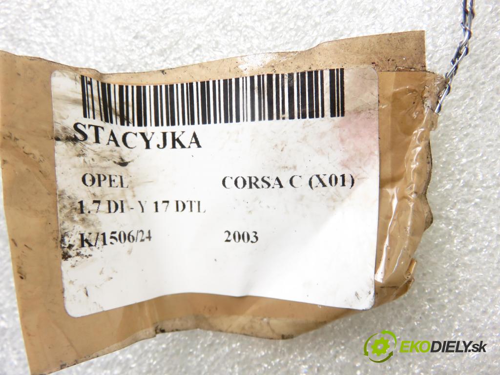 OPEL CORSA C (X01) HB 2003 48,00 1.7 DI - Y 17 DTL 1686,00 spinačka 24445098 ; 5WK4763 (Spínacie skrinky a kľúče)