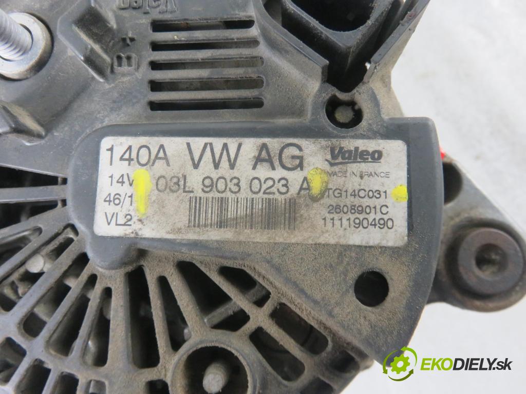 VW GOLF VI (5K1) HB 2012 77,00 1.6 TDI - CAYC 1598,00 Alternátor 03L903023A (Alternátory)