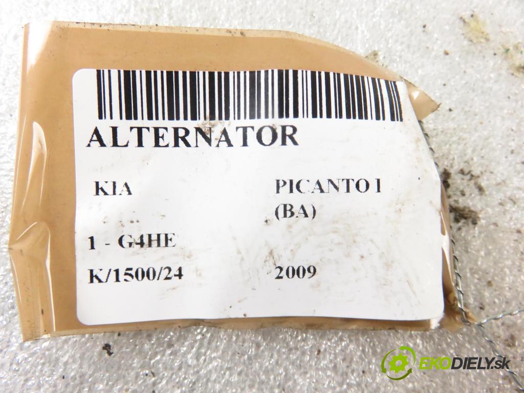 KIA PICANTO (BA) HB 2009 46,00 1.0 12V 63 - G4HE 999,00 Alternátor 3730002551 ; 2655517 (Alternátory)