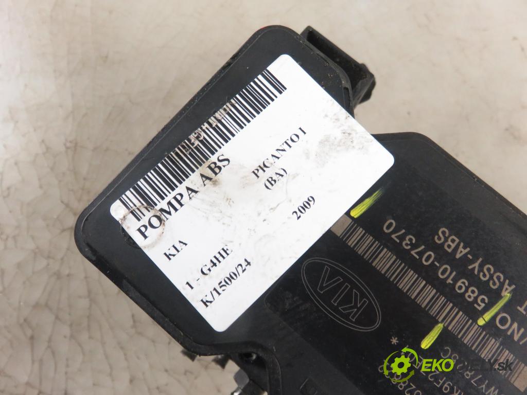 KIA PICANTO (BA) HB 2009 46,00 1.0 12V 63 - G4HE 999,00 Pumpa ABS 5891007370 ; 5WY7826C (Pumpy ABS)