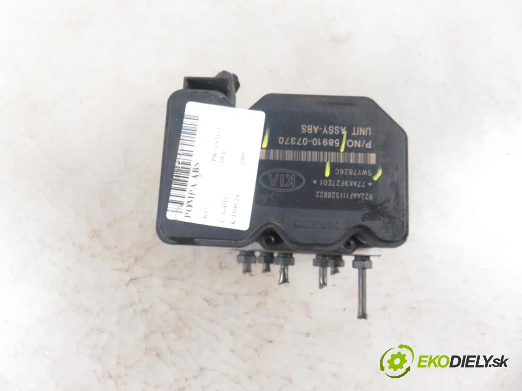 KIA PICANTO (BA) HB 2009 46,00 1.0 12V 63 - G4HE 999,00 Pumpa ABS 5891007370 ; 5WY7826C (Pumpy ABS)