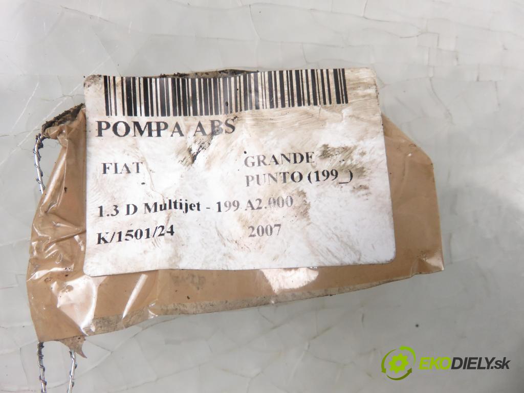 FIAT GRANDE PUNTO (199_) HB 2007 55,00 1.3 D Multijet 75 - 199 A2.000 1248,00 Pumpa ABS 0265800598 ; 51787091 ; 0265231878 (Pumpy ABS)