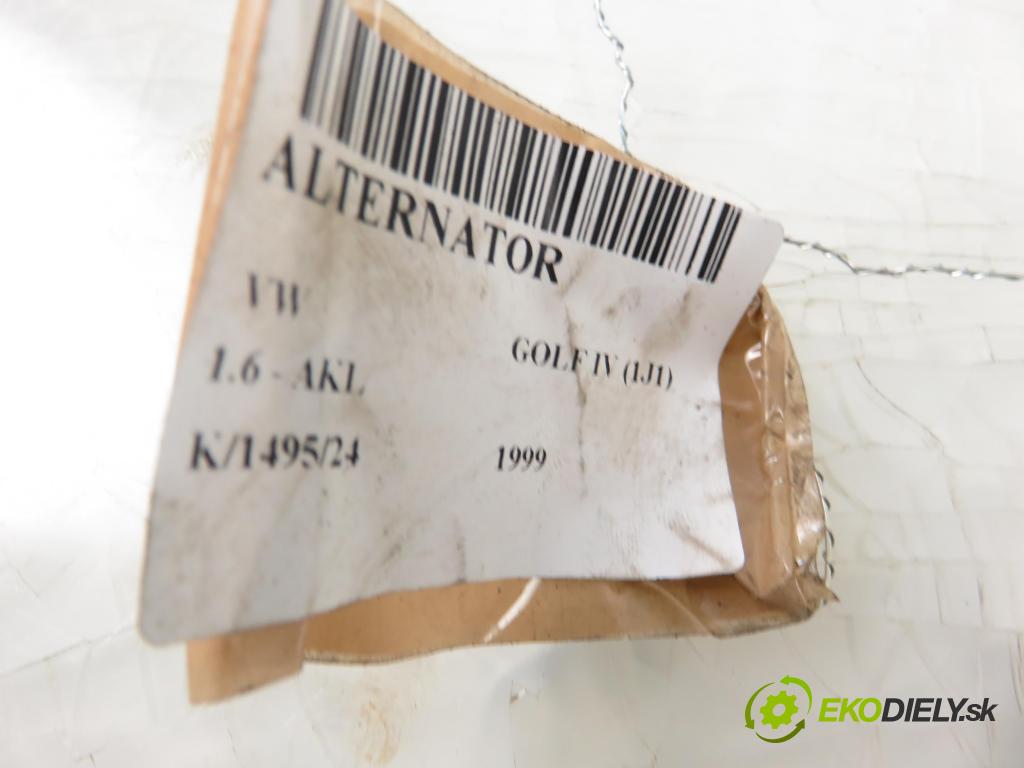 VW GOLF IV (1J1) HB 1999 74,00 1.6 - AKL 1595,00 Alternátor 037903025C ; 0123320034 (Alternátory)