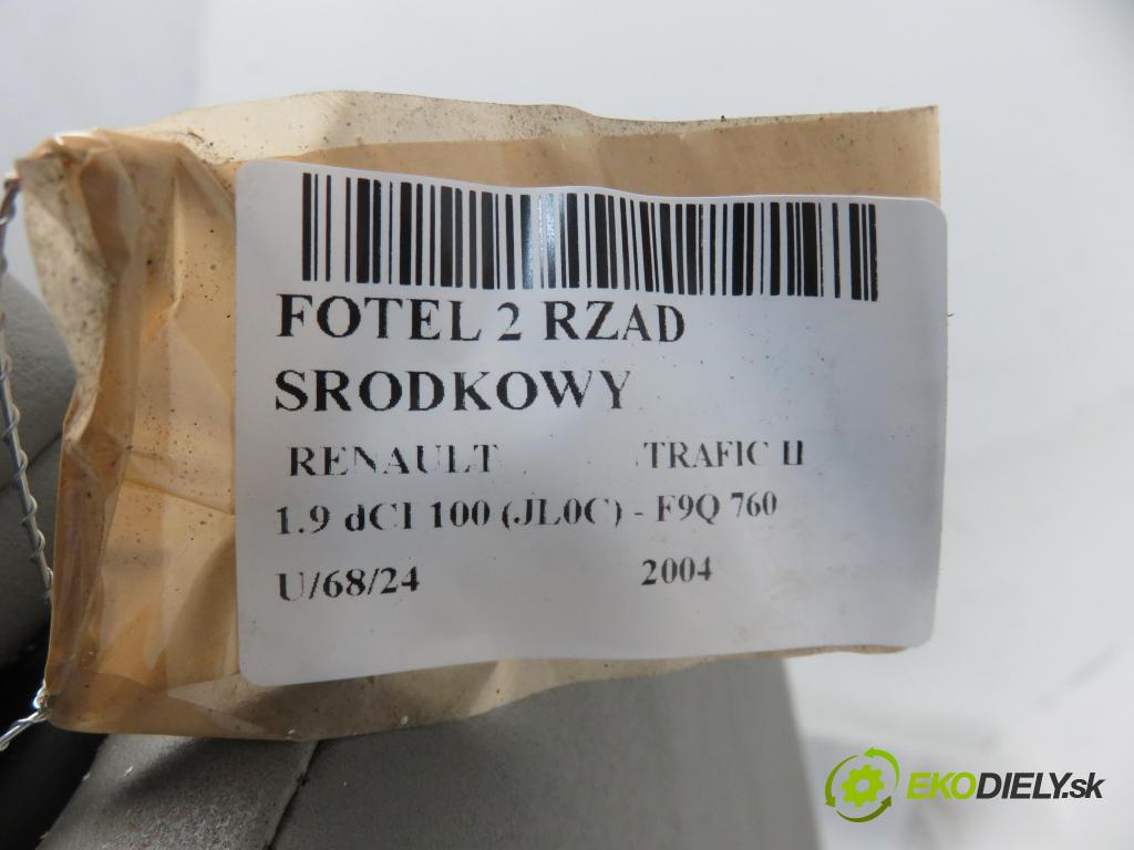 RENAULT TRAFIC II Autobus (JL) BUS 2004 74,00 1.9 dCI 100 (JL0C) - F9Q 760 1870,00 Sedadlá, sedačky Sedadlo
