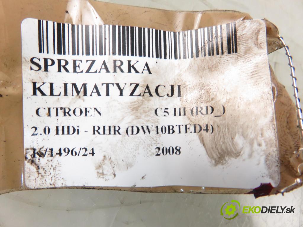 CITROEN C5 III (RD_) SEDAN 2008 100,00 2.0 HDi - RHR (DW10BTED4) 1997,00 KOMPRESOR: klimatizace 9660555380 (Kompresory)