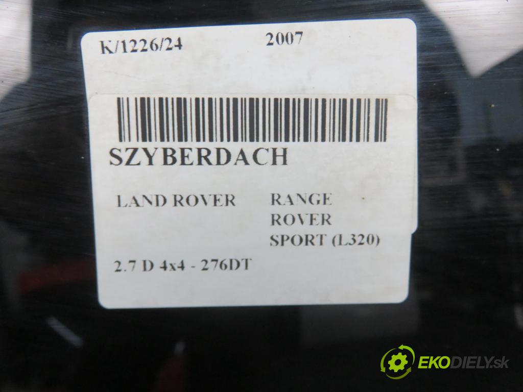 LAND ROVER RANGE ROVER SPORT (L320) SUV 2007 140,00 2.7 TDV6 4x4 190 - 276DT (PSA) 2720,00 střešní okno 4222395B (Okna karoserie)