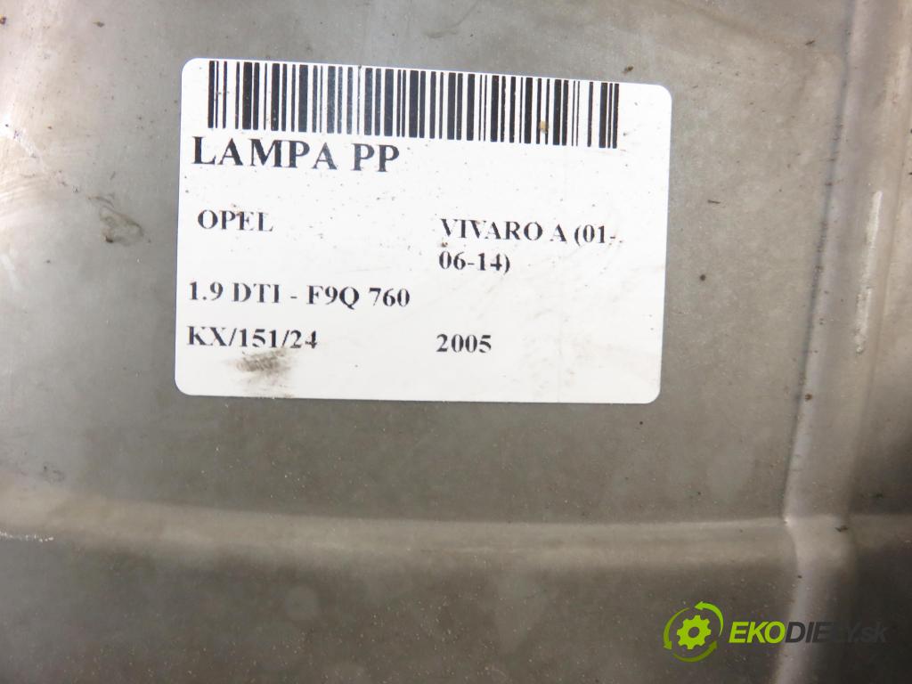 OPEL VIVARO A Autobus (X83) BUS 2005 74,00 1.9 CDTI 101 - F9Q 760 1870,00 Svetlo PP