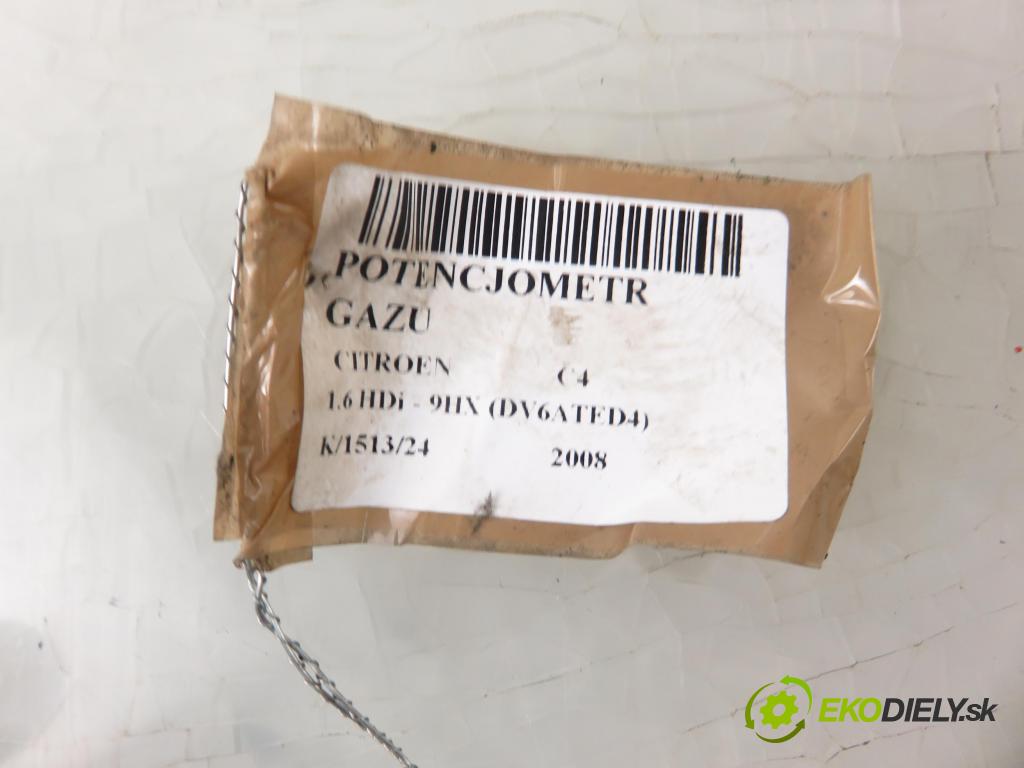 CITROEN C4 coupe (LA_) COUPE 2008 66,00 1.6 HDi - 9HX (DV6ATED4) 1560,00 Potenciometer plynu 0280755120 ; 9684378880 (Pedále)