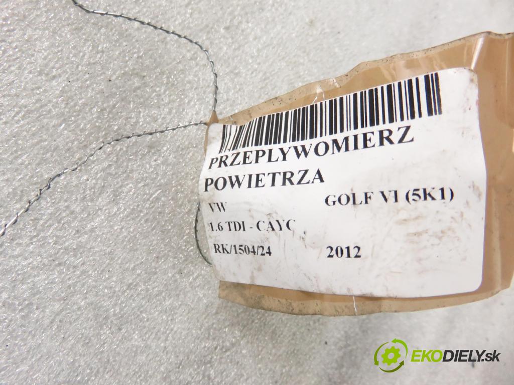 VW GOLF VI (5K1) HB 2012 77,00 1.6 TDI - CAYC 1598,00 váha vzduchu vzduchu 5WK97023 ; 03L906461