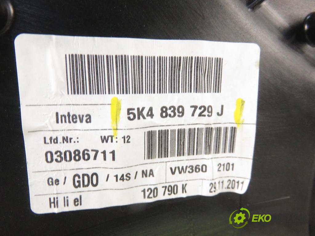 VW GOLF VI (5K1) HB 2012 77,00 1.6 TDI - CAYC 1598,00 Mechanizmus okien 5K0959703D ; 5K4839729J ; 5K4839755L