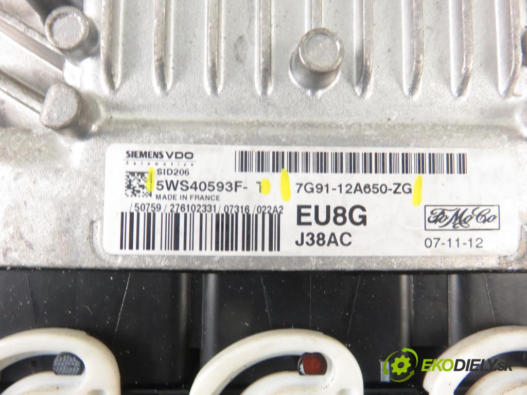 FORD S-MAX (WA6) MINIVAN 2008 96,00 2.0 TDCi - AZWA 1997,00 řídící jednotka motora 7G9112A650ZG ; 5WS40593FT