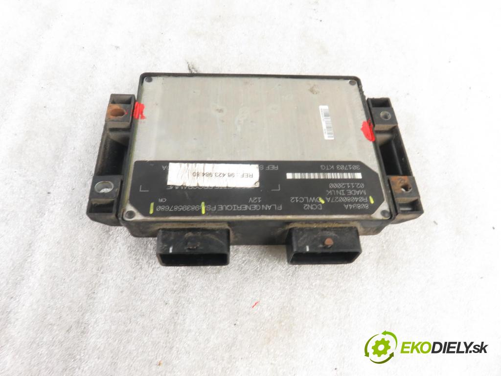 CITROEN BERLINGO / BERLINGO FIRST nadwozie wielkoprzestrzenne (MPV) KOMBIVAN 2000 51,00 1.9 D - WJY (DW8B) 1868,00 řídící jednotka motora 9839587680 ; R04080027A