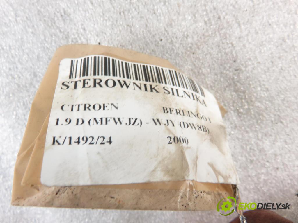 CITROEN BERLINGO / BERLINGO FIRST nadwozie wielkoprzestrzenne (MPV) KOMBIVAN 2000 51,00 1.9 D - WJY (DW8B) 1868,00 řídící jednotka motora 9839587680 ; R04080027A
