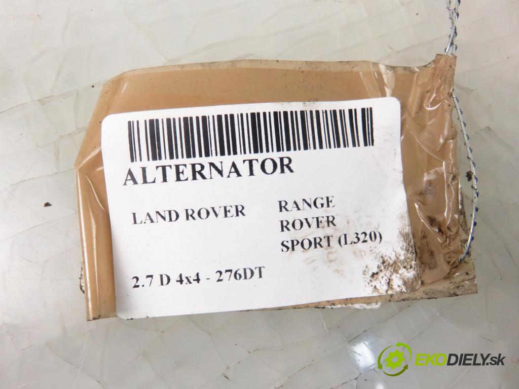 LAND ROVER RANGE ROVER SPORT (L320) SUV 2007 140,00 2.7 TDV6 4x4 190 - 276DT (PSA) 2720,00 Alternátor 1042103710 (Alternátory)