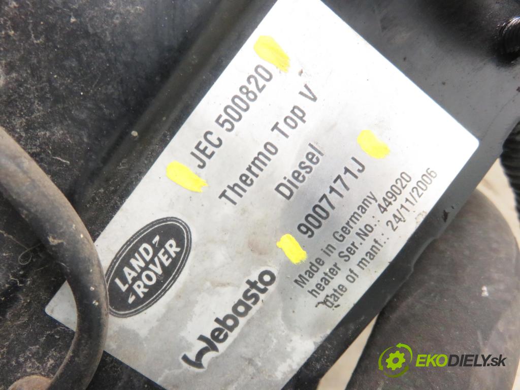 LAND ROVER RANGE ROVER SPORT (L320) SUV 2007 140,00 2.7 TDV6 4x4 190 - 276DT (PSA) 2720,00 Webasto JEC500820 ; 000018031232 ; 9007171J (Webasto ohřívače)