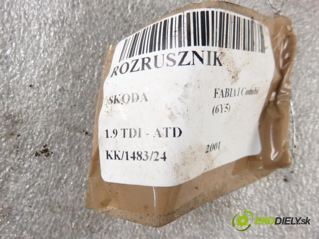 SKODA FABIA I Combi (6Y5) KOMBI 2001 74,00 1.9 TDI - ATD 1896,00 Štartér 0001125012 ; 02A911023R (Štartéry)