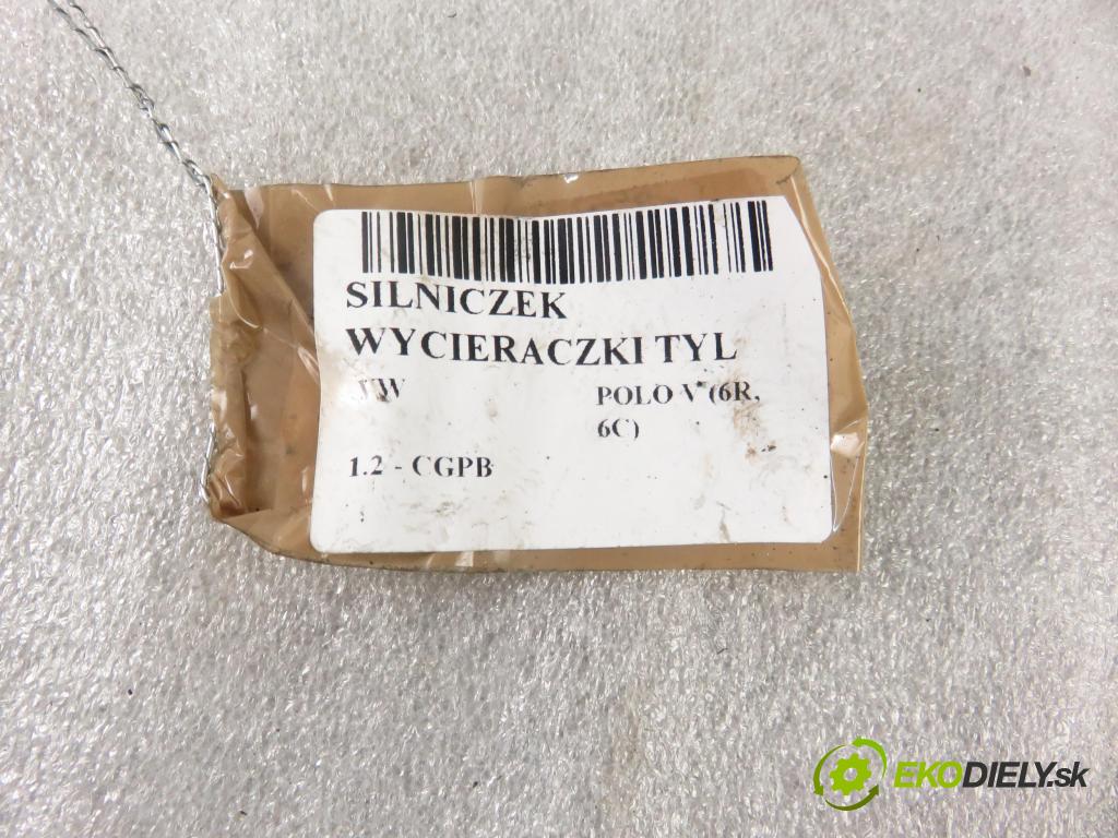 VW POLO (6R, 6C) HB 2010 44,00 1.2 - CGPB 1198,00 motorek stěrače ZADNÍ: 0390201207 ; 5K6955711B