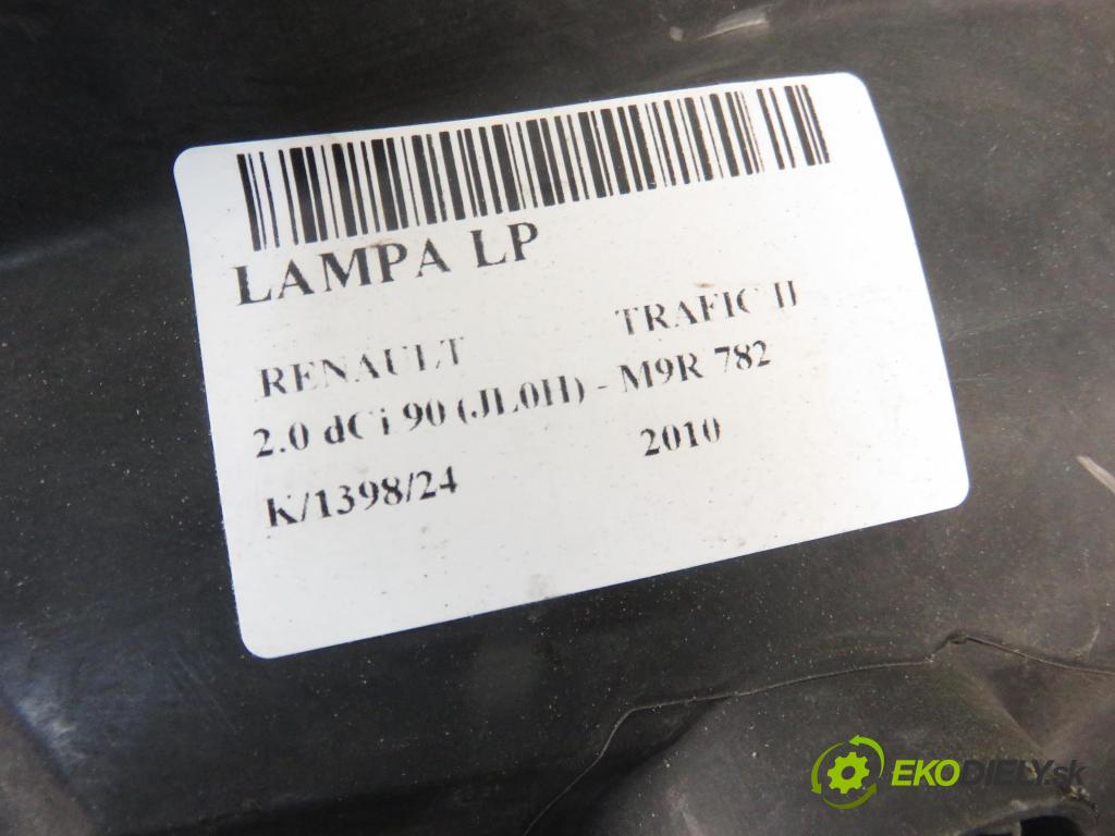 RENAULT TRAFIC II Autobus (JL) BUS 2010 0,00 2.0 dCi 90 (JL0H) - M9R 782 1995,00 Svetlo LP 8200701354