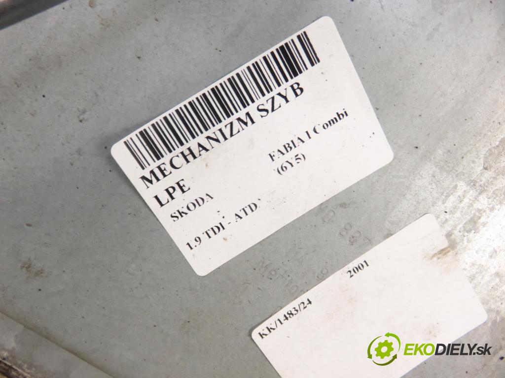 SKODA FABIA I Combi (6Y5) KOMBI 2001 74,00 1.9 TDI - ATD 1896,00 mechanismus oken 6Q1959801A