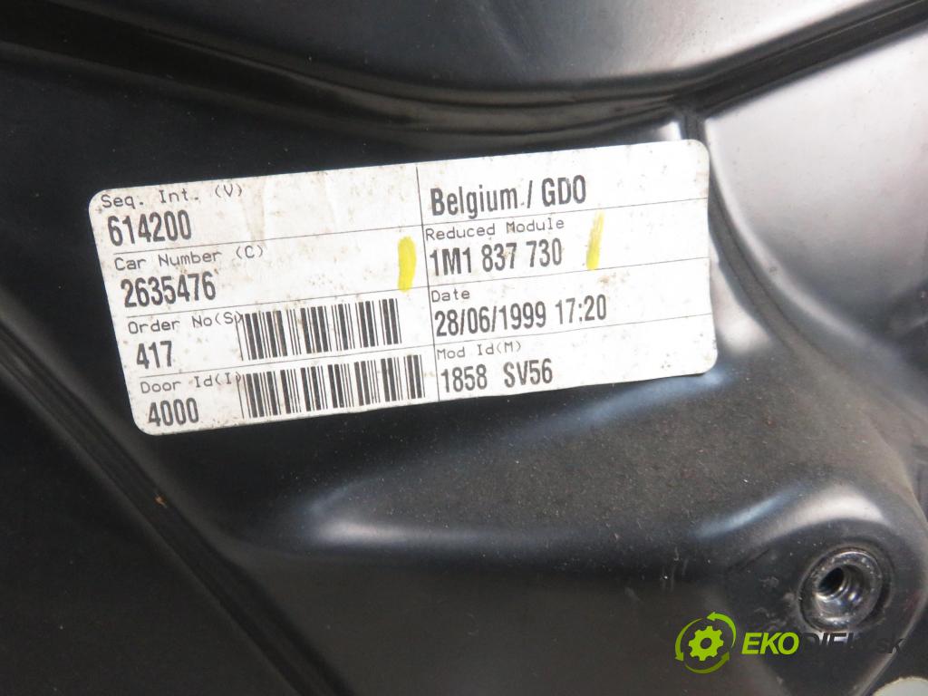 SEAT TOLEDO II (1M2) SEDAN 2000 66,00 1.9 TDI 90 - ALH 1896,00 mechanismus oken PPE 1M1837730
