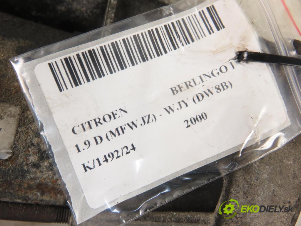 CITROEN BERLINGO / BERLINGO FIRST nadwozie wielkoprzestrzenne (MPV) KOMBIVAN 2000 51,00 1.9 D - WJY (DW8B) 1868,00 Štartér D7R26 ; 7K00891JFB (Štartéry)
