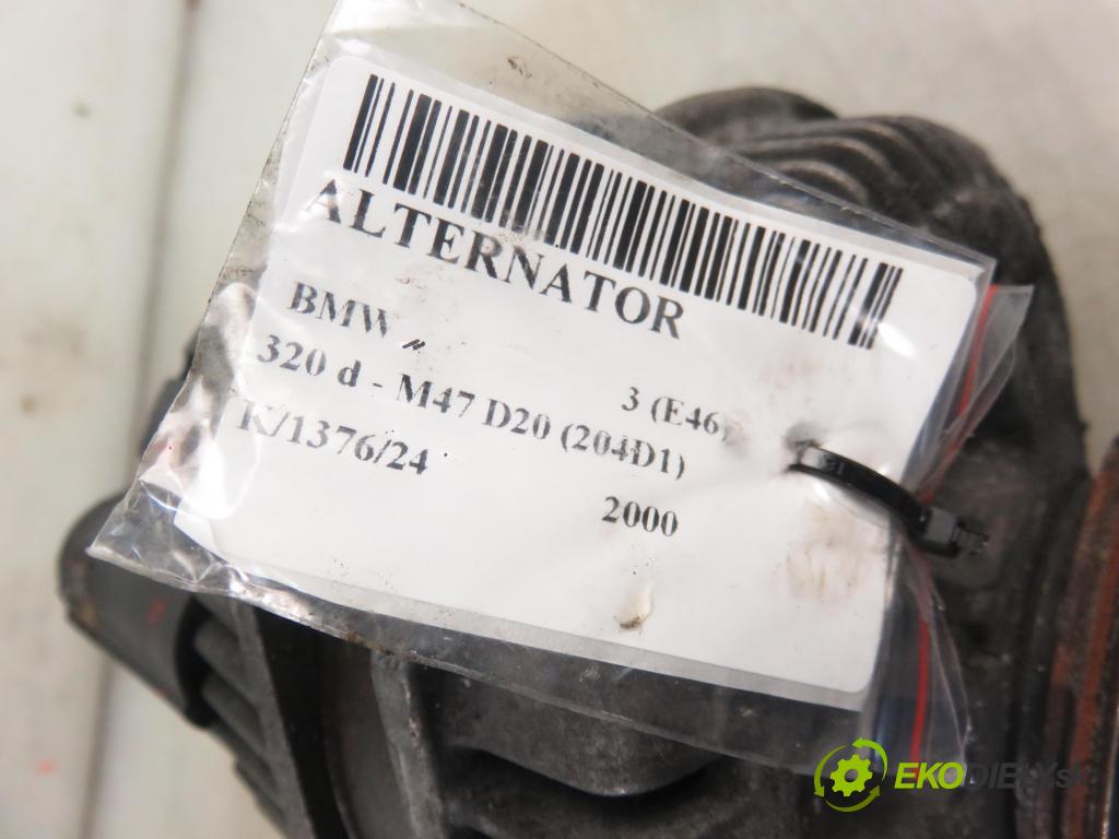 BMW 3 (E46) SEDAN 2000 100,00 320 d 136 - M47 D20 (204D1) 1951,00 Alternátor 7788223A103 ; 2542538C (Alternátory)