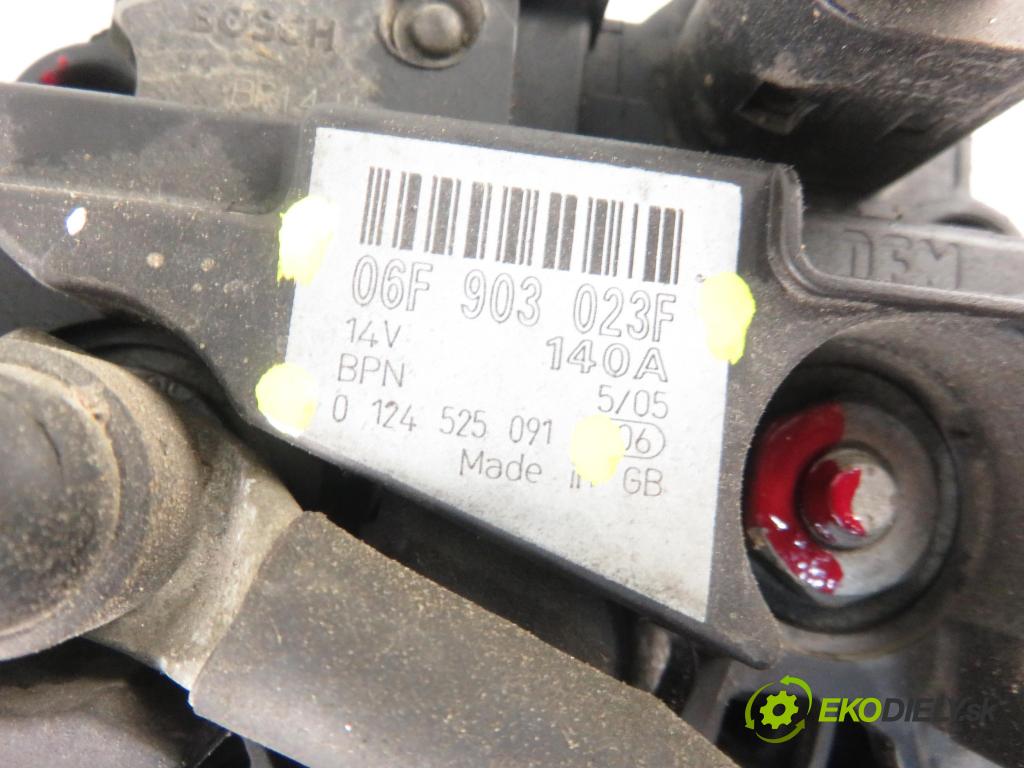 VW GOLF V (1K1) HB 2005 147,00 2.0 GTI - AXX 1984,00 Alternátor 06F903023F ; 0124525091 (Alternátory)